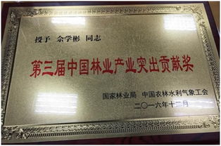 佘学彬荣获第三届中国林业产业突出贡献奖，引领信息技术服务新篇章